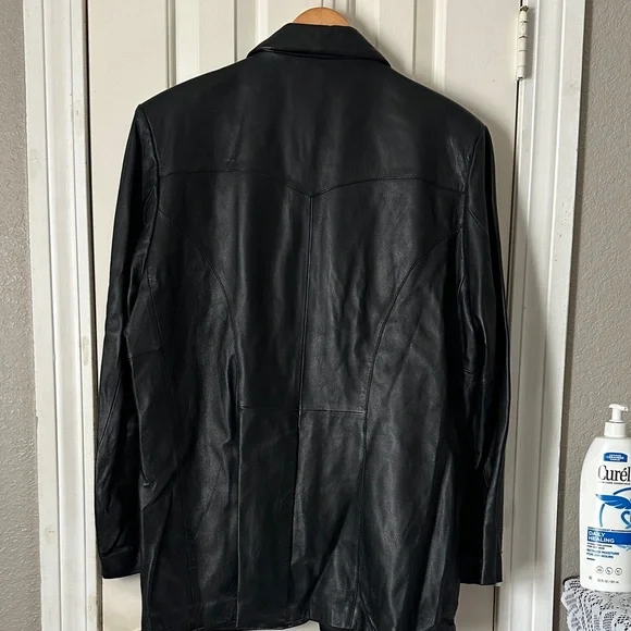 Scully Black Leather Sports coat Men’s size 44